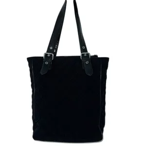 Vera Bradley Black Quilted Zippered Rectangular Bag / Commuter Tote /  Purse thumbnail 2
