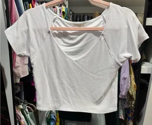 Z Supply White Crop Tee thumbnail 1