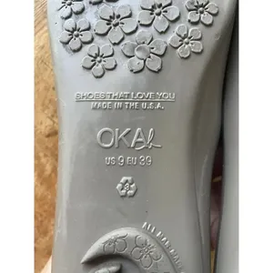 OKA B gray ballet flats slip on shoes US 9 EU 39 made in USA rubber comfort thumbnail 7