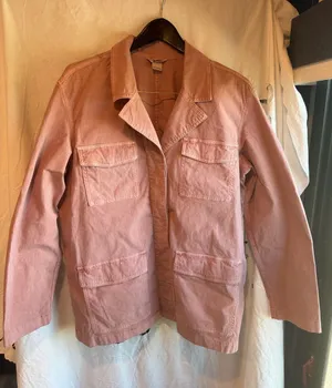 Duluth Trading Utility Field Jacket L Pink Cotton Stretch 4 Pocket Workwear thumbnail 1