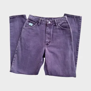 Vintage Wrangler Jeans Purple High Rise Tapered Leg Women's 6 90s Western Rodeo thumbnail 8
