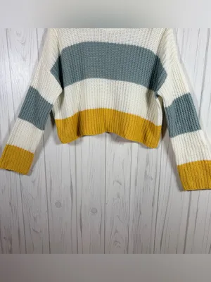SINCERELY JULES Color Block Oversized Boxy Fit Long-Sleeve Sweater, Medium thumbnail 3