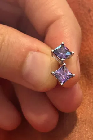 B262 earrings stud 925 sterling silver thumbnail 1