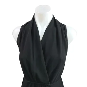 Aritzia Wilfred Black Sleeveless V Neck Faux Wrap Mini Sheath Dress Size XXS thumbnail 5