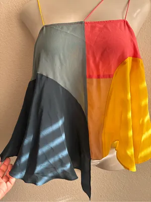 Anthropologie 🆕Lilka By 100% Silk Vista Colourblocked Cami Top M🆕 thumbnail 6