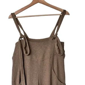 Free People beach romper sleeveless wide leg brown jumpsuit Small thumbnail 9