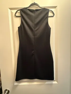 Fitted black mini dress thumbnail 3