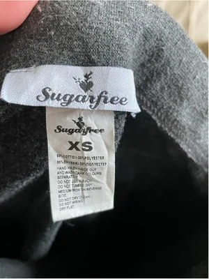 Women's Sugarfree Charcoal Velour Track Pants XS thumbnail 3