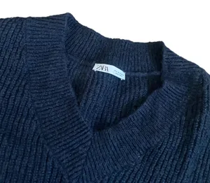 navy blue wool blend sweater 🔥 thumbnail 2