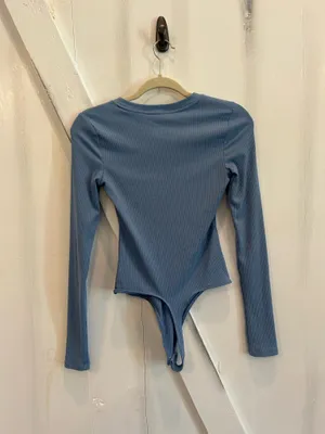 American Eagle Blue Long Sleeve Bodysuit thumbnail 2