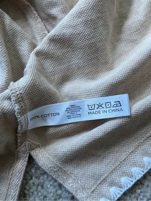 Tuckernuck sandstone Pique Holmes Boyfriend Polo beige short sleeve size small thumbnail 12
