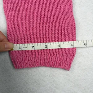 VTG Pierre Cardin Knit Cardigan Women's XL Pink Crop Linen Coquette Preppy Y2K thumbnail 8