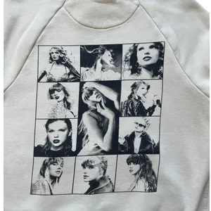 Taylor Swift Eras Tour Merch Hoodie Beige Graphic Concert Sweatshirt S *Flaws* thumbnail 3