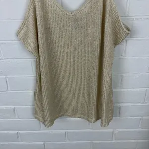 Fredrick’s Of Hollywood Gold Ribbed Shimmer Tank Top Size 3X thumbnail 7