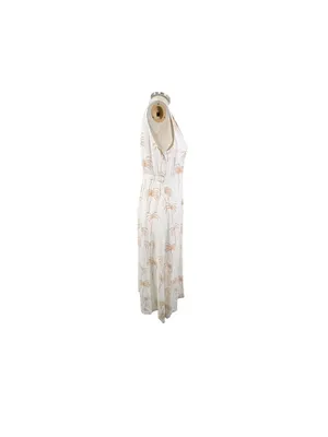 Petal & Pup Linen Blend Palm Midi Dress Size Medium thumbnail 3