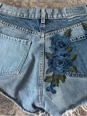 REVICE Light Blue Denim Jeans with patches thumbnail 1
