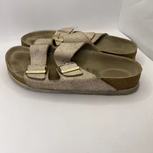 Birkenstock Arizona Womens Metallic Pink Sandals Slides Size 38N US L7 M5 Narrow thumbnail 7