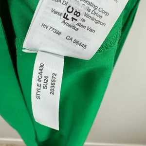 J.Crew One Shoulder Midi Dress A Line Ruffle Pockets Kelly Green US 00 NWT thumbnail 8