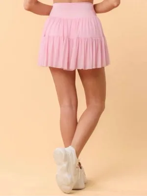 NWT! Popflex Target X Blogilates Women's Ballerina Skort Skirt Pink Size Large thumbnail 10