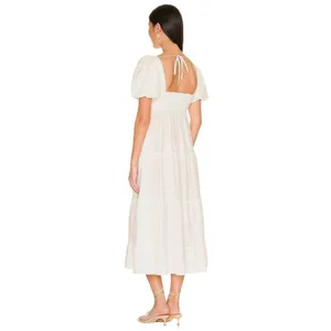 Show Me Your Mumu Odette Midi Dress in White Small Womens Long Cotton thumbnail 2