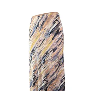 Aritzia Babaton Multicolor Abstract Striped High Waisted Midi Slip Skirt Size 2 thumbnail 3