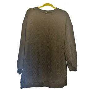 Black Cable Knit Womens Sweater‎ Tunic Pullover L Size L thumbnail 2