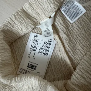 H&M Cream Textured Pants thumbnail 3