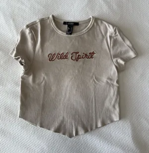 Tan Wild Spirit Embroider Crop Top thumbnail 1