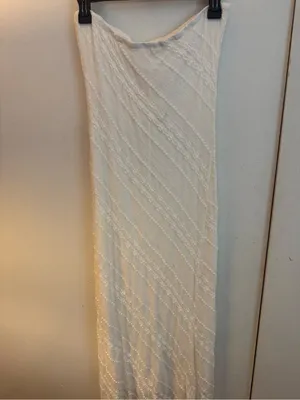 White Strapless Bodycon Maxi Dress XL thumbnail 3