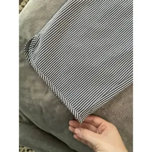 Lane Bryant The Allie SZ 18 Pants Pinstripe‎ Capris Crop Ankle Blue/Gray & White thumbnail 5
