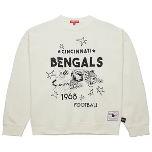 Mitchell & Ness Cincinnati Bengals Throwback Logo 3.0 pullover sweatshirt cream thumbnail 1