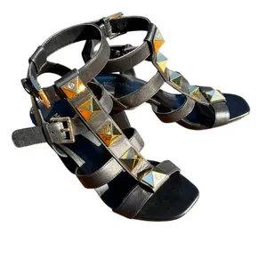 Michael Kors Wren Studded Leather Pyramid Block-heel Gladiator Sandals Sz‎ 5.5 thumbnail 3