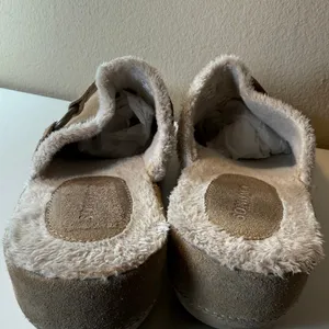 Sonoma 8 Tan Elsie Straw Suede Sherpa Lined Clog Mule Buckle Boho Fall‎ Winter thumbnail 4