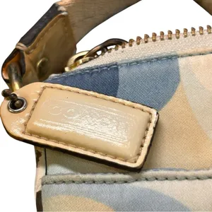 Coach Crossbody Purse No. L0767-41226 Cream Blue Tan Pattern Vintage Y2K thumbnail 7