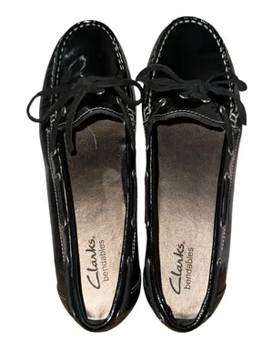 EUC CLARKS Black Patent Loafer -‎ 8 thumbnail 1