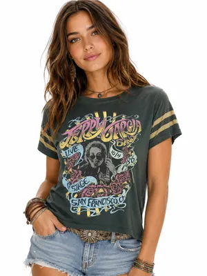 Grateful Dead Jerry Garcia Live 1986 San Francisco Graphic Tee Vintage Style Band T Shirt thumbnail 1