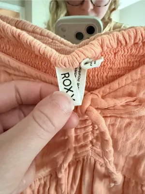 Roxy Coral Peach Off-Shoulder Mini Dress thumbnail 4