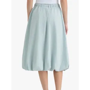 Hunter Gingham‎ Bubble Hem Midi Skirt in Surf Spray Large NWT thumbnail 2