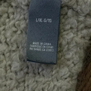 Aerie Wool Blend Cozy Women's Gray Cream Sweater Cardigan Wool Blend L / XL thumbnail 9