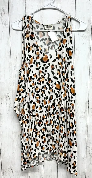 Show Me Your Mumu Dress‎ Womens Small Circus Mini Leopard Print Cold Shoulder thumbnail 1
