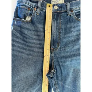 Abercrombie & Fitch The Ankle Straight Ultra High Rise Blue‎ Jeans Women's 28/6L thumbnail 9