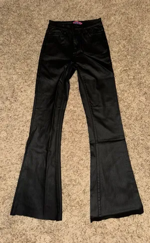 Edikted Pants Leather Flare thumbnail 1