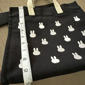 Miffy 2WAY Siffler Tote Bag Handbag Monogram Pattern Habitas 2 Way Black thumbnail 6