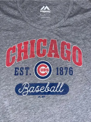 Majestic Gray Tee with Red & Navy Chicago Graphic thumbnail 2