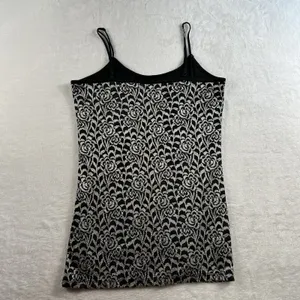 Vtg L Large Baby‎ Lace Cami Tank Top Y2K Goth Grunge Whimsigoth Festival Punk thumbnail 9