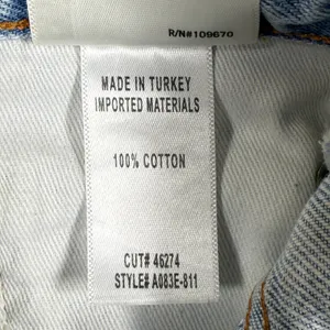 AGOLDE Parker High Rise Cut Off Denim Shorts Light Wash Blue A083E-811 Size 26 thumbnail 8