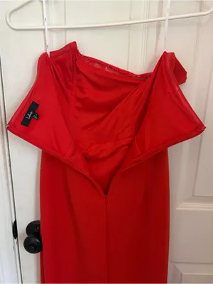 Lulus Memorably Iconic Red Strapless Lace Bustier Maxi Dress thumbnail 13