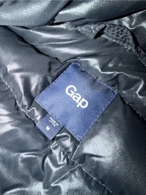 Gap Black Down Puffer Vest Size M – Quilted Lightweight Zip Snap Front thumbnail 7