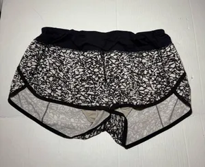 Lululemon Speed Up Shorts in Black & White Ice Breaker thumbnail 1
