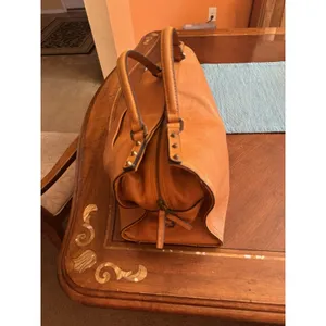 C & C California Leather Bag Satchel Crossbody Tote Womens Bag British Tan thumbnail 7